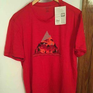 NWT Icebreaker Merino Red T-shirt Men's - Size Large